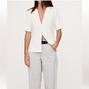 Banana Republic Ribbed Resort Shirt, XXS, New with Tags